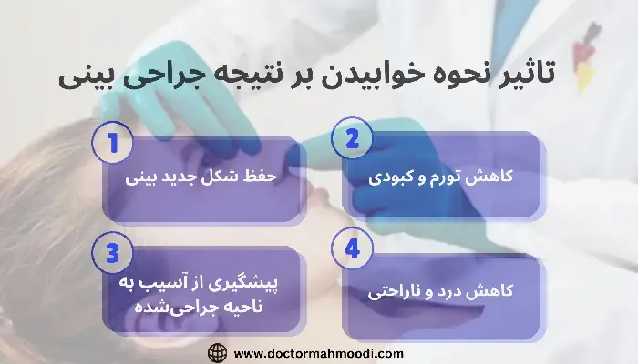 تاثیر نحوه خوابیدن بر نتیجه جراحی بینی